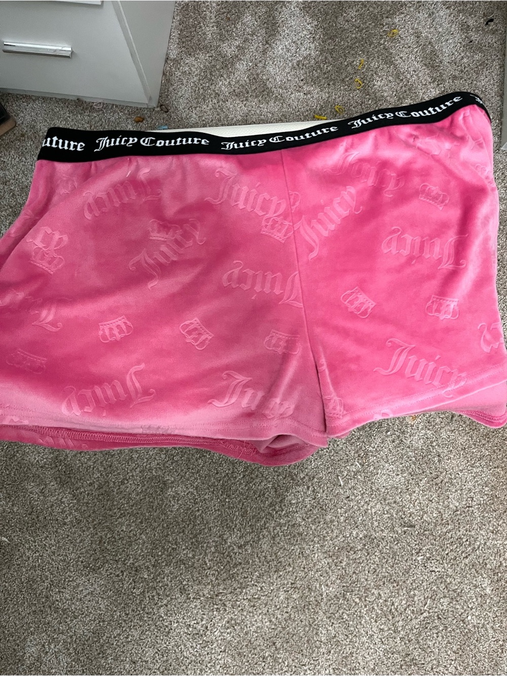 Set of 2Juicy Couture Black &Pink Athletic Lounge Shorts with Logo Waistban - Picture 5 of 8